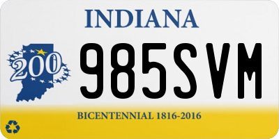 IN license plate 985SVM