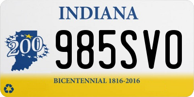 IN license plate 985SVO