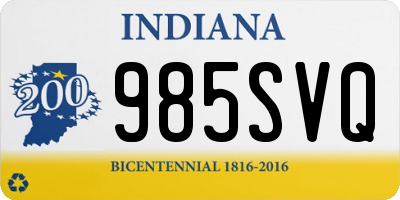 IN license plate 985SVQ