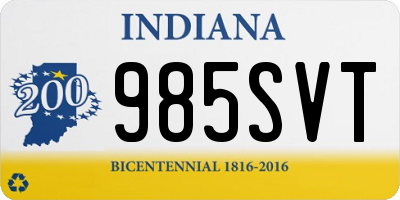 IN license plate 985SVT