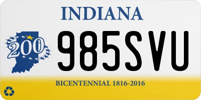 IN license plate 985SVU