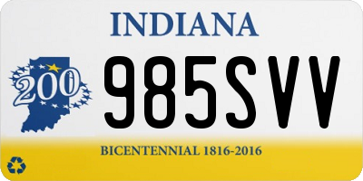 IN license plate 985SVV