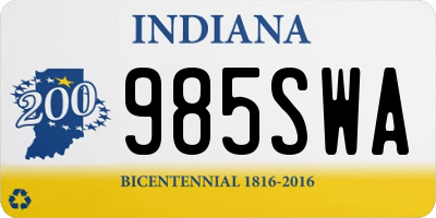 IN license plate 985SWA