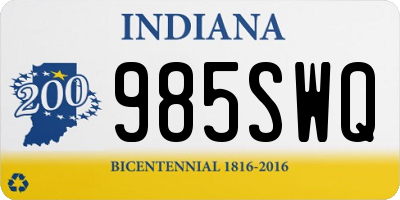 IN license plate 985SWQ