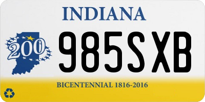 IN license plate 985SXB