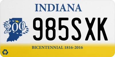 IN license plate 985SXK