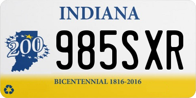 IN license plate 985SXR