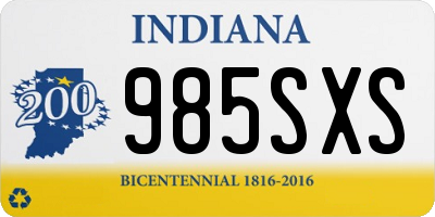 IN license plate 985SXS