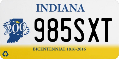 IN license plate 985SXT