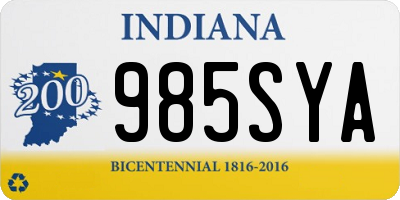 IN license plate 985SYA