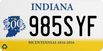 IN license plate 985SYF