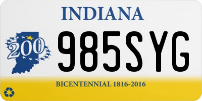 IN license plate 985SYG