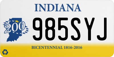 IN license plate 985SYJ