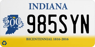 IN license plate 985SYN