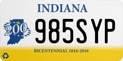 IN license plate 985SYP