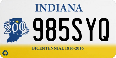 IN license plate 985SYQ