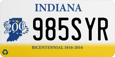IN license plate 985SYR