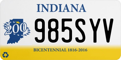 IN license plate 985SYV