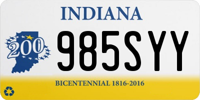 IN license plate 985SYY