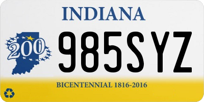 IN license plate 985SYZ