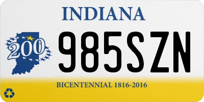 IN license plate 985SZN