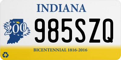 IN license plate 985SZQ