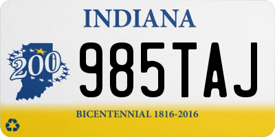 IN license plate 985TAJ