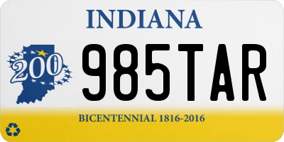 IN license plate 985TAR