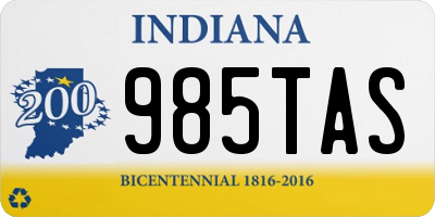 IN license plate 985TAS