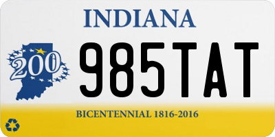 IN license plate 985TAT