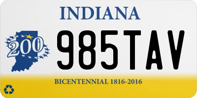 IN license plate 985TAV