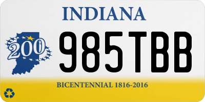 IN license plate 985TBB