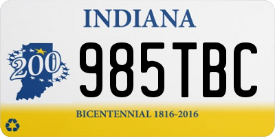 IN license plate 985TBC