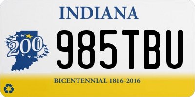 IN license plate 985TBU