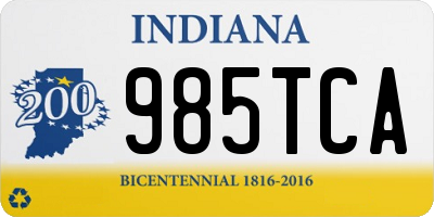 IN license plate 985TCA