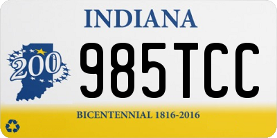 IN license plate 985TCC