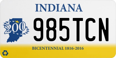 IN license plate 985TCN