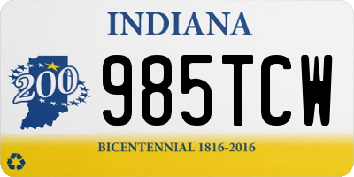 IN license plate 985TCW