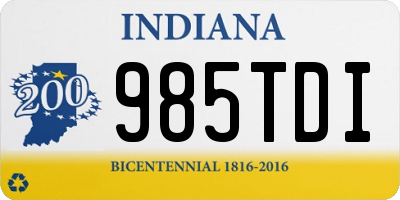 IN license plate 985TDI