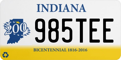 IN license plate 985TEE