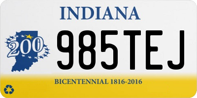 IN license plate 985TEJ