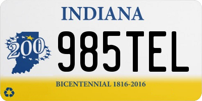 IN license plate 985TEL