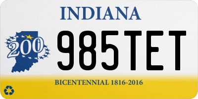 IN license plate 985TET