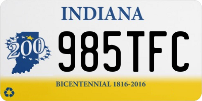 IN license plate 985TFC