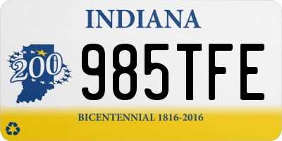 IN license plate 985TFE