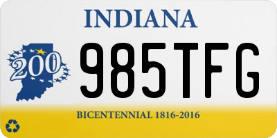 IN license plate 985TFG