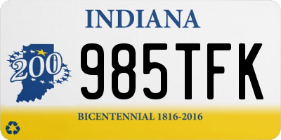 IN license plate 985TFK