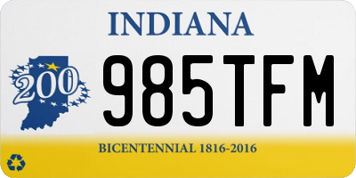 IN license plate 985TFM