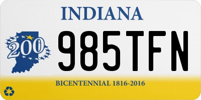 IN license plate 985TFN