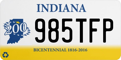 IN license plate 985TFP